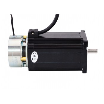 Nema 24 Stepper Motor Bipolar 1.8 Deg 4.0Nm(566 oz.in) 4.24A 2.96V with Brake D-Cut Shaft