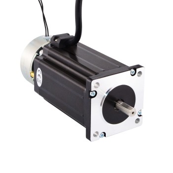 Nema 24 Stepper Motor Bipolar 1.8 Deg 4.0Nm(566 oz.in) 4.24A 2.96V with Brake D-Cut Shaft