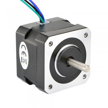 Dual Shaft Nema 17 Stepper Motor Bipolar 1.8 Deg 22Ncm (31oz.in) 1.33A 2.8V 42x33mm 4 Wires