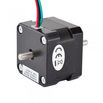 Dual Shaft Nema 17 Stepper Motor Bipolar 1.8 Deg 22Ncm (31oz.in) 1.33A 2.8V 42x33mm 4 Wires