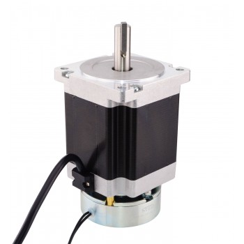 Nema 34 Stepper Motor Bipolar 1.8 Deg 7.0Nm(1001oz.in) 4.24A 3.39V with Brake Keyway Shaft