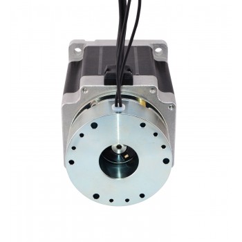 Nema 34 Stepper Motor Bipolar 1.8 Deg 7.0Nm(1001oz.in) 4.24A 3.39V with Brake Keyway Shaft