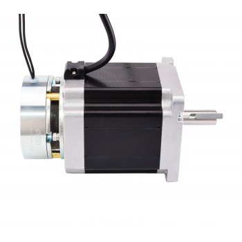 Nema 34 Stepper Motor Bipolar 1.8 Deg 7.0Nm(1001oz.in) 4.24A 3.39V with Brake Keyway Shaft