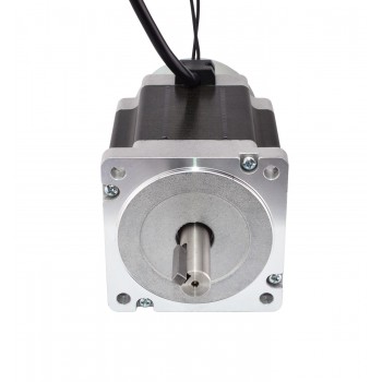 Nema 34 Stepper Motor Bipolar 1.8 Deg 7.0Nm(1001oz.in) 4.24A 3.39V with Brake Keyway Shaft