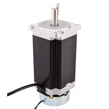 Nema 34 Stepper Motor Bipolar 1.8 Deg 13.0Nm(1841oz.in) 5A 5V with Brake 4 Wires Keyway Shaft