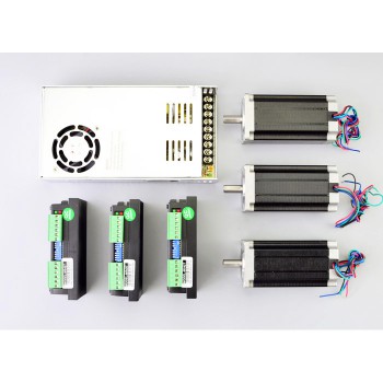 3 Axis 3.0Nm(425oz.in) Nema 23 Stepper Motor & Driver & Power Supply
