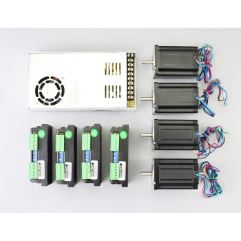 4 Axis 3.1Nm(439oz.in) Nema 24 Stepper Motor & Driver & Power Supply