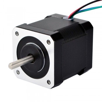 Dual Shaft Nema 17 Stepper Motor Bipolar 1.8 Deg 44Ncm (62.3oz.in) 1.68A 2.8V 42x48mm 4 Wires