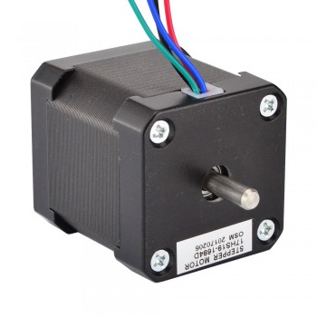 Dual Shaft Nema 17 Stepper Motor Bipolar 1.8 Deg 44Ncm (62.3oz.in) 1.68A 2.8V 42x48mm 4 Wires