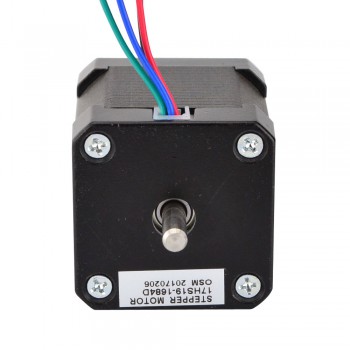 Dual Shaft Nema 17 Stepper Motor Bipolar 1.8 Deg 44Ncm (62.3oz.in) 1.68A 2.8V 42x48mm 4 Wires