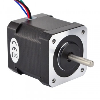 Dual Shaft Nema 17 Stepper Motor Bipolar 1.8 Deg 44Ncm (62.3oz.in) 1.68A 2.8V 42x48mm 4 Wires