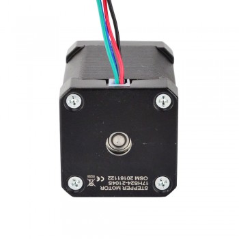 Nema 17 Stepper Motor Bipolar 1.8 deg 65Ncm (92oz.in) 2.1A 3.36V 42x42x60mm 4 Wires Extruder Motor(17HS24-2104S)