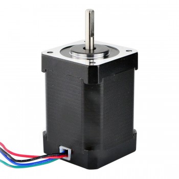 Nema 17 Stepper Motor Bipolar 1.8 deg 65Ncm (92oz.in) 2.1A 3.36V 42x42x60mm 4 Wires Extruder Motor(17HS24-2104S)