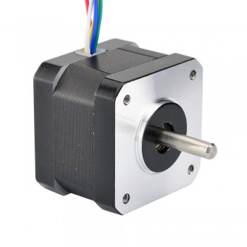 Dual Shaft Nema 17 Stepper Motor Unipolar 0.9 Deg 16Ncm (22.7oz.in) 0.3A 12V 42x34mm 6 Wires