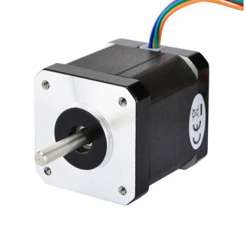 Nema 17 Hybrid Stepper Motor Unipolar 0.9 Deg 32Ncm (45.3oz.in) 0.4A 12V 42x42x48mm 6 Wires