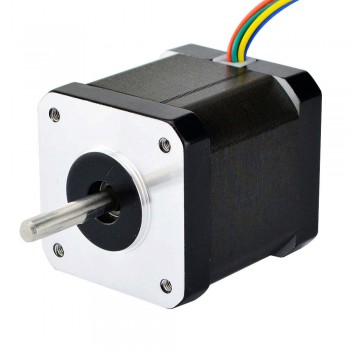 Dual Shaft Nema Size 17 Stepper Motor Unipolar 0.9 Deg 32Ncm (45.3oz.in) 0.4A 12V 42x48mm 6 Wires