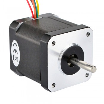 Dual Shaft Nema Size 17 Stepper Motor Unipolar 0.9 Deg 32Ncm (45.3oz.in) 0.4A 12V 42x48mm 6 Wires