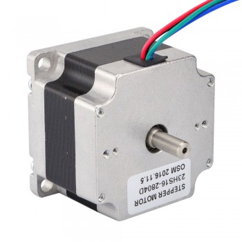 Dual Shaft Nema 23 Stepper Motor Bipolar 1.8 Deg 0.55Nm (78oz.in) 2.8A 2V 57x57x41mm 4 Wires