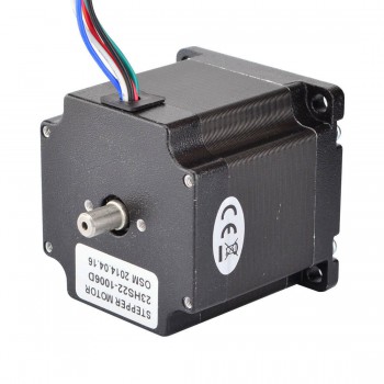 Dual Shaft Nema 23 Stepper Motor Unipolar 1.8 Deg 90Ncm (127.5oz.in) 1A 7.4V 57x56mm 6 Wires