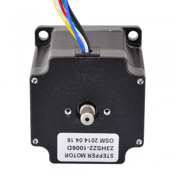 Dual Shaft Nema 23 Stepper Motor Unipolar 1.8 Deg 90Ncm (127.5oz.in) 1A 7.4V 57x56mm 6 Wires