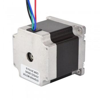 Nema 23 Stepper Motor Bipolar 1.8 Deg 1.26Nm (178.4oz.in) 2.8A 2.5V 57x57x56mm 4 Wires (23HS22-2804S）CNC Stepping Motor DIY CNC Mill