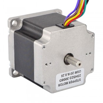 Dual Shaft Nema 23 Stepper Motor Uni/Bipolar 1.8 Deg 1.26Nm (178.4oz.in) 3A 57x56mm 8 Wires