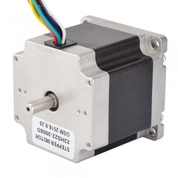 Dual Shaft Nema 23 Stepper Motor Uni/Bipolar 1.8 Deg 1.26Nm (178.4oz.in) 3A 57x56mm 8 Wires