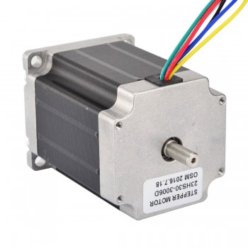 Dual Shaft Nema 23 Stepper Motor Unipolar 1.8 Deg 1.35Nm (191.2oz.in) 3A 3V 57x76mm 6 Wires