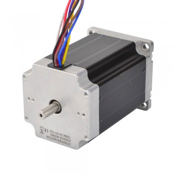 Dual Shaft Nema 23 Stepper Motor Uni/Bipolar 1.8 Deg 2.83Nm (400 oz.in) 4A 57x84mm 8 Wires