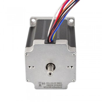 Dual Shaft Nema 23 Stepper Motor Uni/Bipolar 1.8 Deg 2.83Nm (400 oz.in) 4A 57x84mm 8 Wires