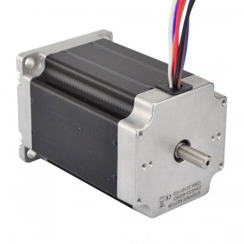 Dual Shaft Nema 23 Stepper Motor Uni/Bipolar 1.8 Deg 2.83Nm (400 oz.in) 4A 57x84mm 8 Wires