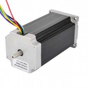 Dual Shaft Nema 23 Stepper Motor Bipolar 1.8 Deg 2.5Nm (354oz.in) 3A 57x57x114mm 8 Wires