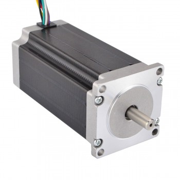 Dual Shaft Nema 23 Stepper Motor Bipolar 1.8 Deg 2.5Nm (354oz.in) 3A 57x57x114mm 8 Wires