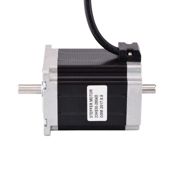 Dual Shaft Nema 23 Stepper Motor Bipolar 1.9Nm (269oz.in) 2.8A 3.2V 57x57x76mm 4 Wires