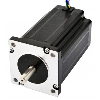 Dual Shaft Nema 24 Stepper Motor 1.8 Deg  3.1Nm (439 oz.in) 60x60x80mm D-Cut Shaft 8 Wires