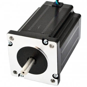 Dual Shaft Nema 24 Stepper Motor Bipolar 1.8 Deg 3.1Nm (439 oz.in) 3.5A 3.85V 60x60x88mm 4 Wires