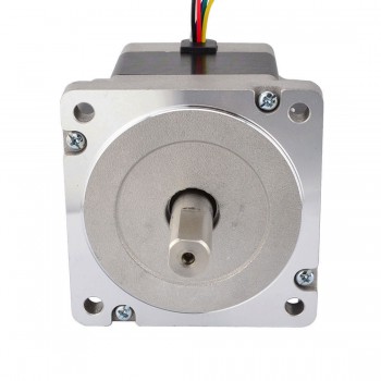 Nema 34 Stepper Motor Dual D-Cut Shaft  Unipolar 1.8 Deg 2.2Nm (312oz.in) 2A 4.4V 86x86x66mm 6 Wires