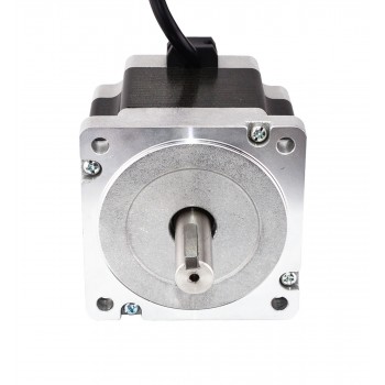 Keyway Dual Shaft Nema 34 Stepper Motor CNC Bipolar Stepper Motor 4.5Nm (637oz.in) 1.8 Deg 5.5A 2.2V 4 Wires