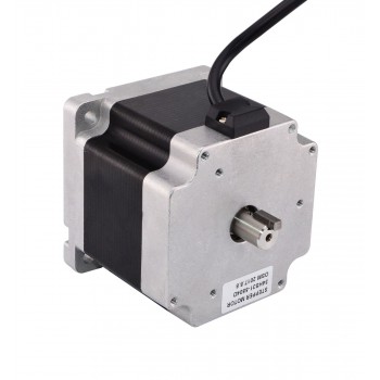 Keyway Dual Shaft Nema 34 Stepper Motor CNC Bipolar Stepper Motor 4.5Nm (637oz.in) 1.8 Deg 5.5A 2.2V 4 Wires