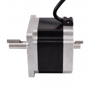 Keyway Dual Shaft Nema 34 Stepper Motor CNC Bipolar Stepper Motor 4.5Nm (637oz.in) 1.8 Deg 5.5A 2.2V 4 Wires