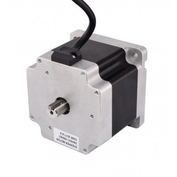 Keyway Dual Shaft Nema 34 Stepper Motor CNC Bipolar Stepper Motor 4.5Nm (637oz.in) 1.8 Deg 5.5A 2.2V 4 Wires