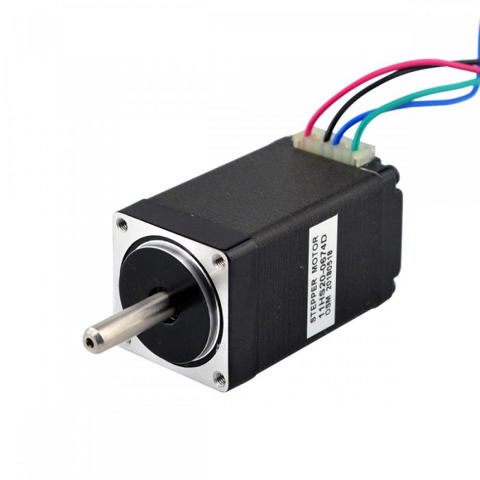 Dual Shaft Nema 11 Stepper Motor Bipolar 1.8 Degree 12Ncm (17.04oz.in) 0.67A 6.2V 28x28x51mm 4 Wires