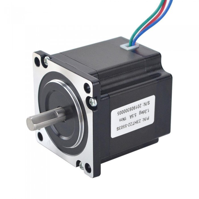 P Series Nema 23 1.2 Deg 3-Phase Stepper Motor 5.5A 1Nm(141.64oz.in) 57 x 57 mm D-Cut Shaft 3 Wires