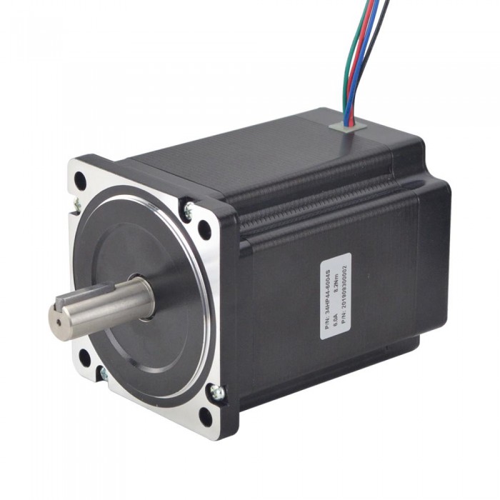 Nema 34 Stepper Motor High Torque Bipolar 1.8 Degree 8.2 Nm(1161.45oz.in) 6.0A 2 Phase 4 Wires Keyway Shaft