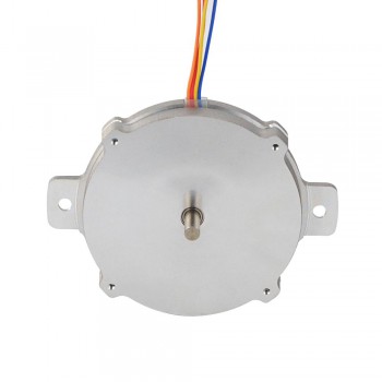 Round Pancake Nema 24 Stepper Motor Bipolar 1.8 Degree 6Ncm (8.498oz.in) 1A Φ60x9.6mm 4 Wires