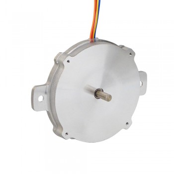 Round Pancake Nema 24 Stepper Motor Bipolar 1.8 Degree 6Ncm (8.498oz.in) 1A Φ60x9.6mm 4 Wires