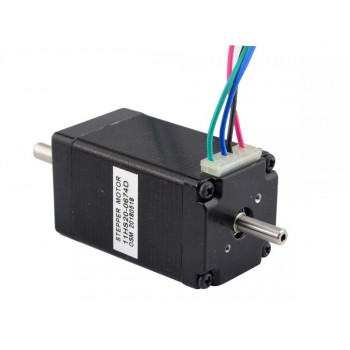 Dual Shaft Nema 11 Stepper Motor Bipolar 1.8 Degree 12Ncm (17.04oz.in) 0.67A 6.2V 28x28x51mm 4 Wires