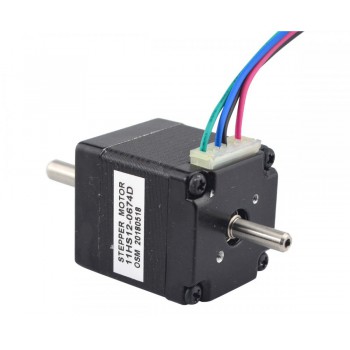 Dual Shaft Nema 11 Stepper Motor Bipolar 1.8 Degree 7Ncm (9.91oz.in) 0.67A 3.75V 28x28x31.5mm 4 Wires