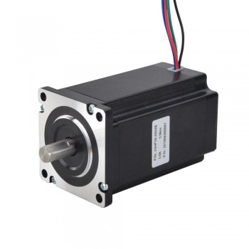 Nema 24 Stepper Motor Bipolar 2 Phase 1.8 Degree 3.5 Nm(495.74oz.in) 5.0A 60x60x97.8mm 4 Wires Keyway Shaft