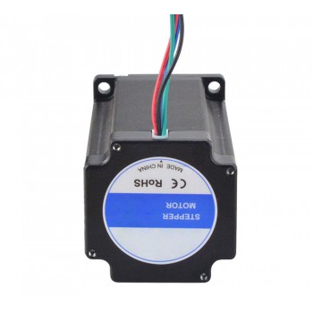 Nema 24 Stepper Motor Bipolar 2 Phase 1.8 Degree 3.5 Nm(495.74oz.in) 5.0A 60x60x97.8mm 4 Wires Keyway Shaft